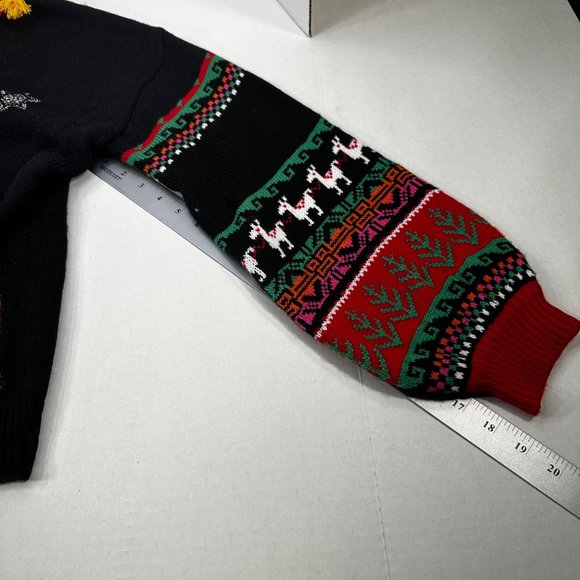 Holiday Time Women's Size Large 12-14 Llama Christmas Sweater Preowned - Picture 10 of 13